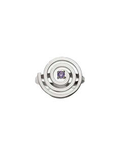 Clearance Jewellery: Meadowlark - Spiral Ring Set SS Amethyst