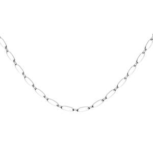 Rosefield Jewellery: Rosefield Jewellery - Oval Necklace Silver