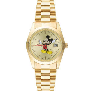 Disney Watches: Disney -  Mickey Mouse Gold Tone Watch