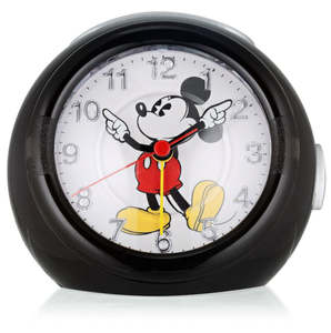 Disney Watches: Disney - Mickey Mouse Alarm Clock - Black