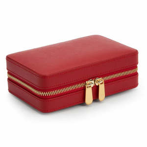 Jewellery Boxes: Wolf - Palermo Zip Case Red