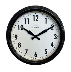 Olympic Watches Clocks: Olympic - Topham Clock 42cm Black