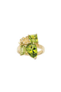 Our Biggest Karen Walker Sale Ever: Karen Walker Rock Garden Ring - 9ct Gold, Peridot