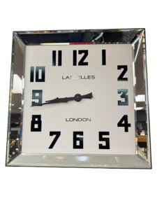 Square Mirror Wall Clock