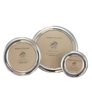 Simply Italian - Sterling Silver Circle Polished Frame