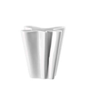 Vases: Vase - Flux Wave White Vase 20cm