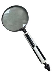 Home Living Decor: Black & White Checkered Magnifying Glass