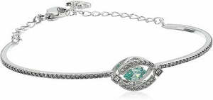 Swarovski Jewellery Sale: Swarovski Jewellery - Sparkling Dance Bangle Green/ Blue Eye