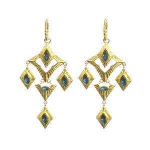Lindi Kingi - Sagrada Earrings | Gold & Sapphire