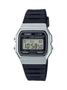 Casio: Casio - Basic Men's Digital Retro Black & Silver Watch