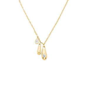 Rosefield Jewellery: Rosefield Jewellery - Bold Solitary Charm Necklace Gold