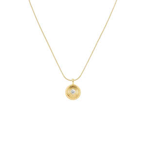 Rosefield Jewellery - Bold Solitary Coin Necklace Gold