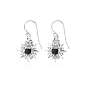 Her: Fabuleux Vous - Lastel Starry Night Black Onyx Hoop Earrings