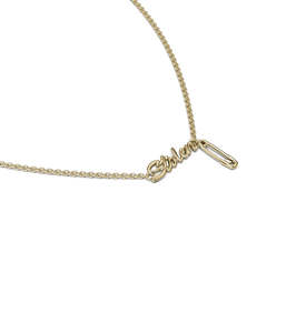 Stolen Girlfriends Club - Sentimental Script Necklace Gold Plated
