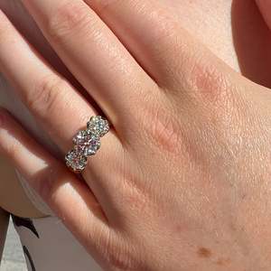 Lab Diamonds: BWJ - 9ct Two Tone Lab Grown Diamond Set 3X Stone Ring