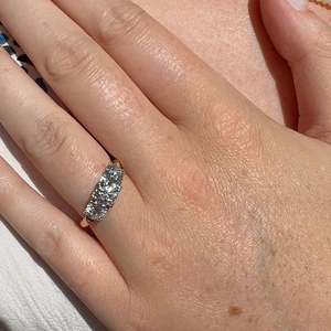 Lab Diamonds: BWJ - 9ct Two Toned Lab Grown 3X Diamond Set Ring