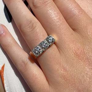 Lab Diamonds: BWJ - 9ct Two Tone 3X Lab Diamond Set Ring