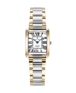 Jacques Du Manoir: Jacques Du Manoir - Emily 22x19mm Two-hands Two-tone White dial Stainless Steel Swiss Watch