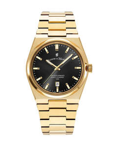 Jacques Du Manoir - Horizon Gents 41mm Three-hands Date Gold-tone Black dial Sta&hellip;