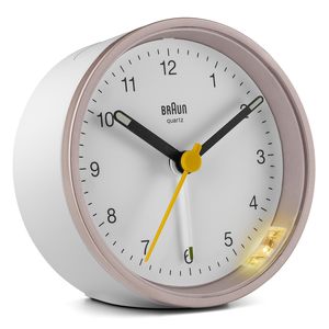 Braun - Classic Analogue Alarm Clock Rose & White
