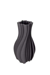Vases: Louella Grey 3D Printed Ceramic Vase – Sculptural Minimalist Vases