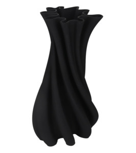 Vases: Camila Black 3D Ceramic Vase Small