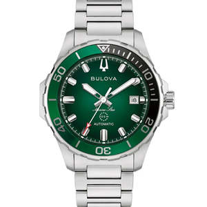 Bulova: Bulova - Marine Star Sapphire Quartz Stainless Steel Racer Green Dial