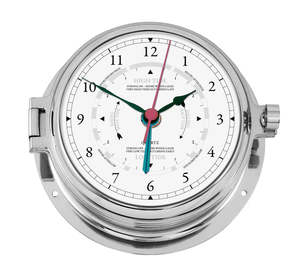 Fischer - Solid Polished Chrome Marine Tide Clock