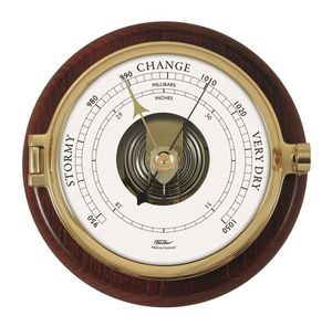 Fischer - Barometer Mahogany Brass & White