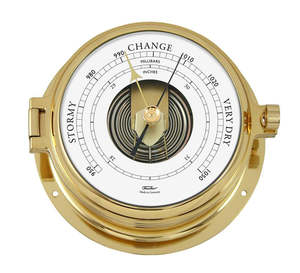 Barometers: Fischer -  Barometer Brass Marine