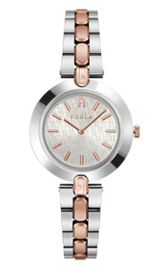 Furla Watches - Logo Rose Gold/Silver Bracelet Link Watch