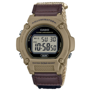Casio - Standard Brown Fabric Strap Brown Dial Watch