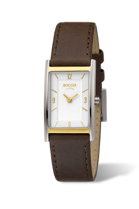 Boccia - Pure Titanium Two Tone Leather Strap Watch