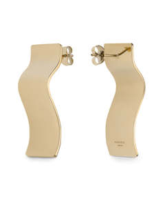 Rosefield Jewellery - Lois Wave Charm Earrings Gold