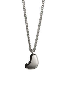Meadowlark - Lava Heart Necklace Small Silver