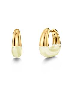Edblad - Lore Hoops Large Off White/Gold Plate