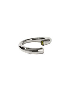 Meadowlark - Wave Ring Set Sterling Silver Peridot