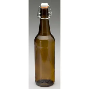 Bottles: 12 x 750ml Flip Top Beer Bottles Amber