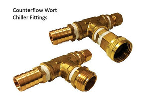 Products: Counterflow wort chiller fittings (Brass) - 2 piece set Brewbuild