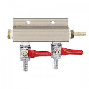 Products: 2 Way Gas Splitter - 1/4" barbs Brewbuild