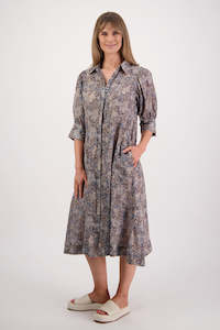 Christine Denim Daisy Ramie Shirt Dress