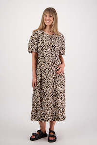 Dresses: Steph Leopard Cotton Poplin Dress