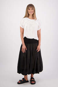 Sarah Black Ramie Skirt