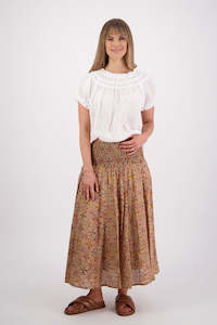 Skirts: Pandora Little Leaf Ramie Skirt