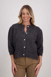 Knitwear: Vivi Charcoal Mohair/Wool Cardigan