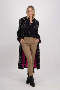 Hunter Black Sequin Coat