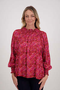 Sale: Hollis Red Floral Top