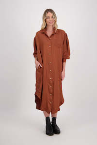Hope Tan Shirt Dress