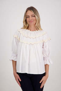 Sale Tops: Haines White Cotton Top