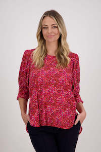 Harrison Red Floral Top